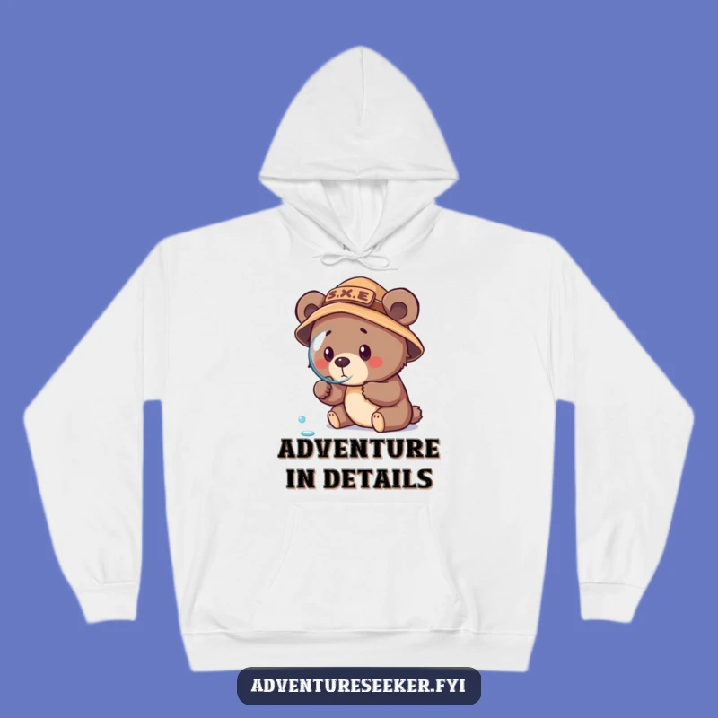 Funny Bear Cub Explorer Hoodie: Cozy Comfort with a Determined Cub's Tiny Discovery, Great Funny Gift