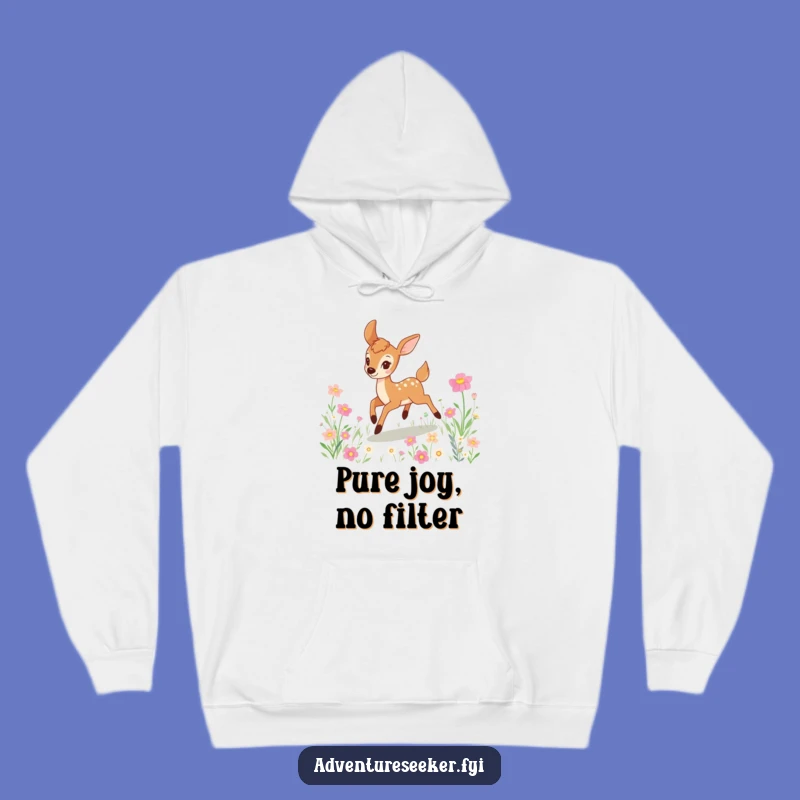 Funny Deer Flower Meadow Hoodie: Cozy & Hilarious Comfort, a Perfect Joyful Gift