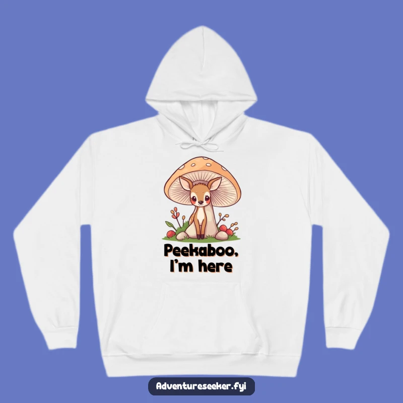 Funny Deer Mushroom Hoodie: Cozy Forest Wanderer Sweatshirt, Great Hilarious Gift