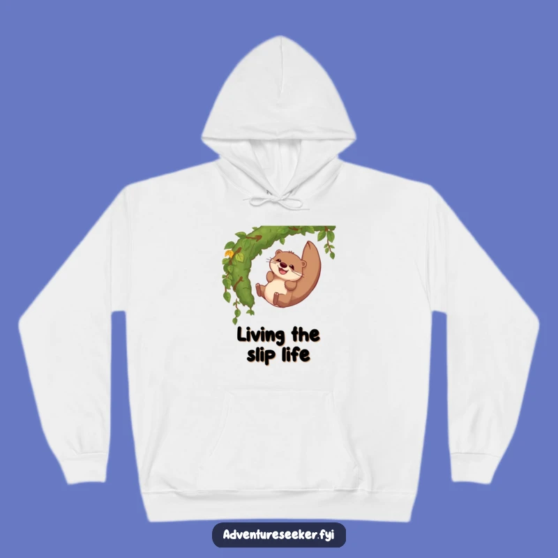 Funny Otter Vine Slide Hoodie: Cozy & Hilarious Jungle Fun!