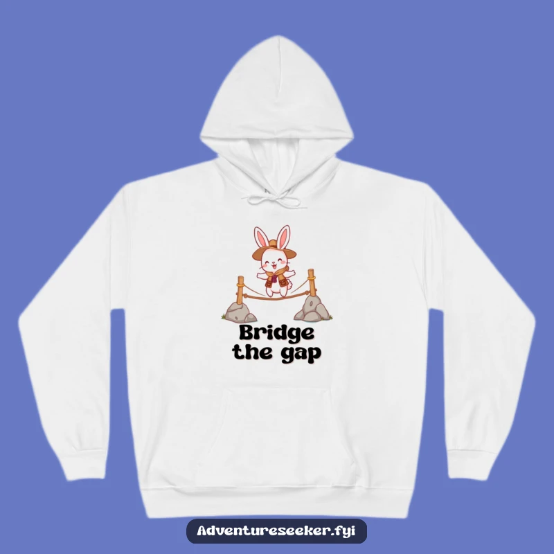 Funny Rabbit Scout Hoodie: Cozy Bridge Crosser Character, Warm Funny Gift