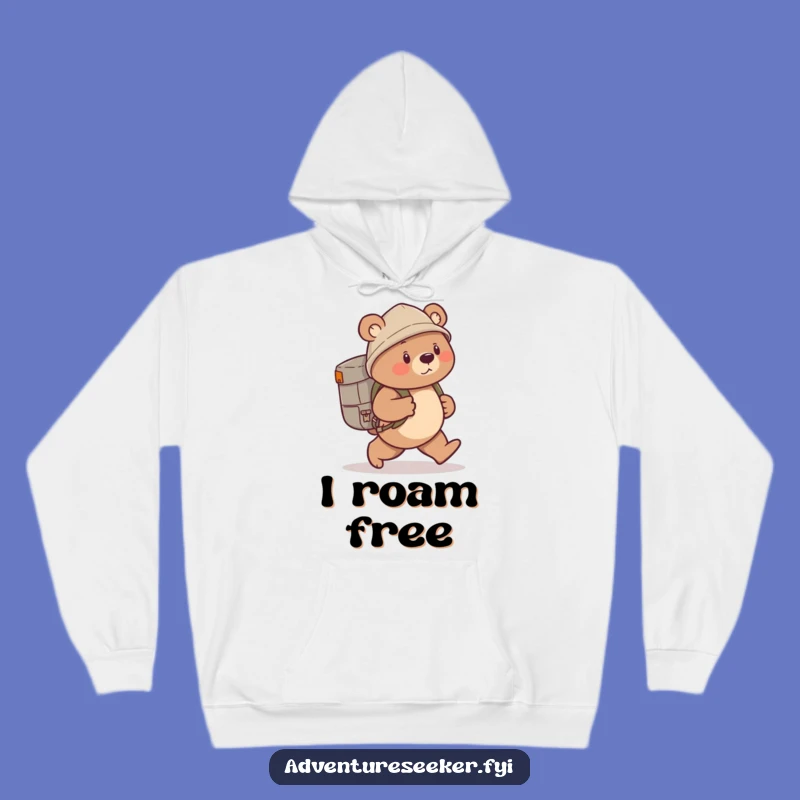 Funny Bear Explorer Hoodie - Cozy Adventure Wear, Perfect Funny Gift for Outdoorsy People