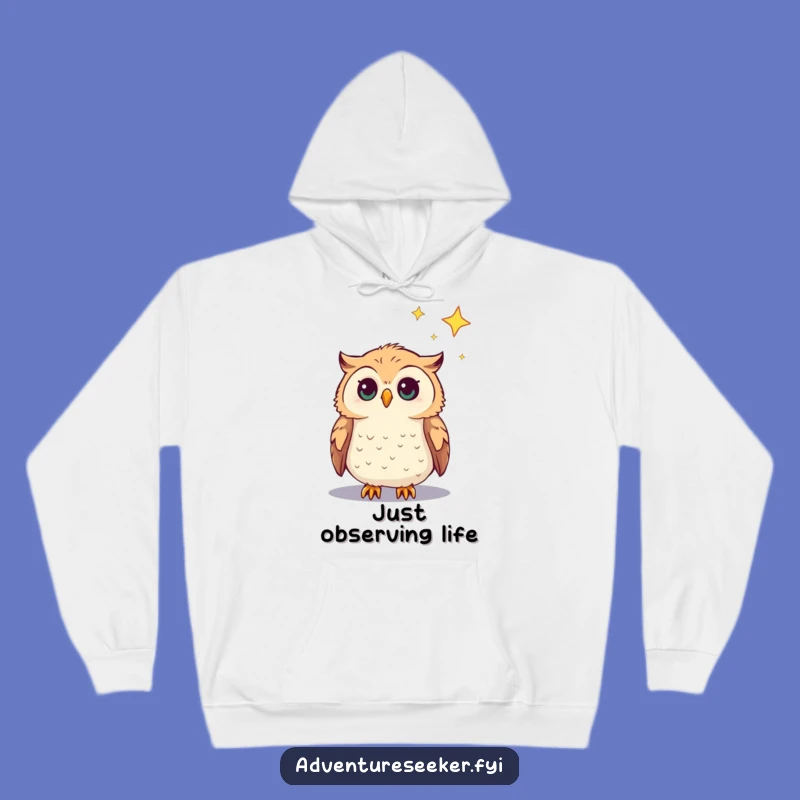 Funny Curious Owl Hoodie: Cozy Up with This Humorous Celestial Gift
