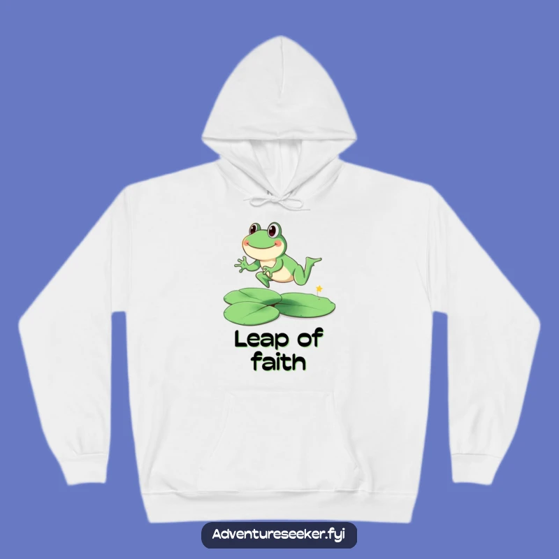 Cozy Funny Frog Leap Hoodie: Warmth for Your Adventures, Perfect Gift!