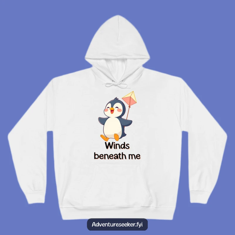 Funny Penguin Kite Soar Hoodie: Cozy Flights of Fancy!