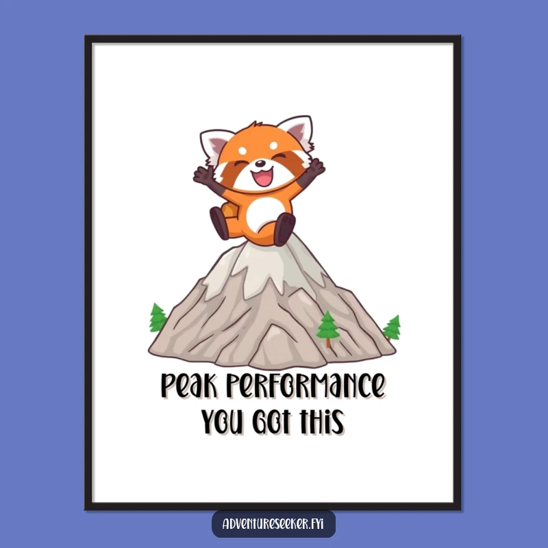 Free Printable Red Panda Wall Art: Funny Leap Design, Downloadable DIY Decor for Energetic Spaces