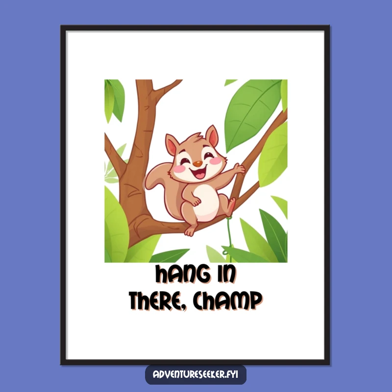 Funny Free Printable Squirrel Jungle Vine Wall Art: Downloadable Whimsical Decor