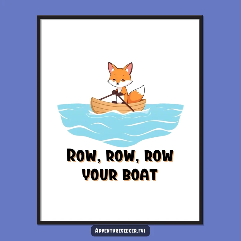 Funny Free Printable Fox Ocean Voyage Wall Art: Downloadable Nautical Decor