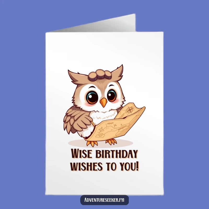 Free Printable Owl Map Birthday Card - Funny Navigator Downloadable Gift