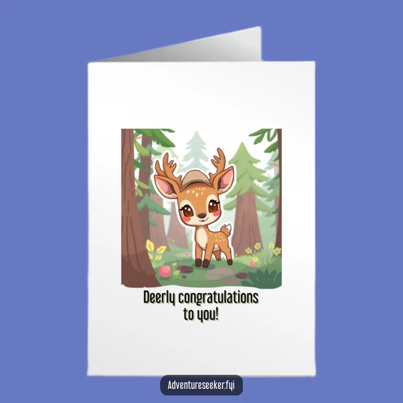 Free Printable Deer Congratulations Card: Scout's Discovery Humorous Downloadable Gift