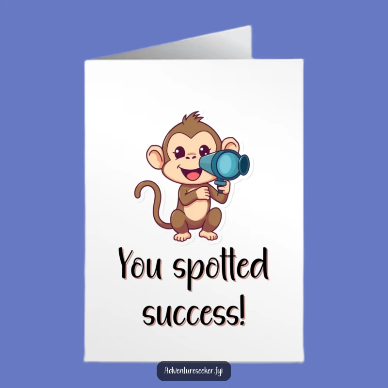 Free Printable Monkey Congratulations Card: Future Gazer Downloadable