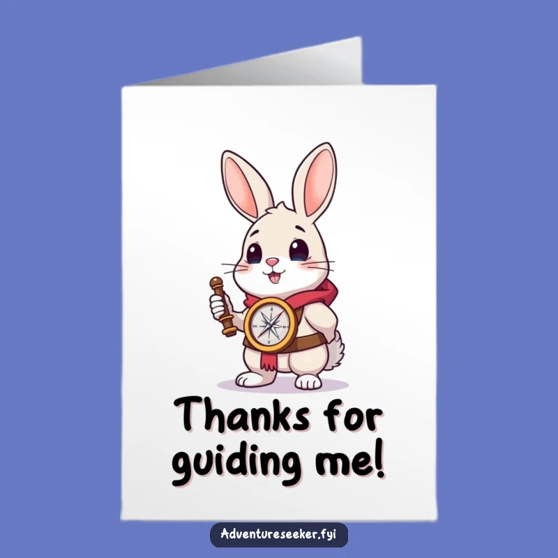 Free Printable Brave Rabbit Thank You Card - Downloadable DIY Gift for Guidance