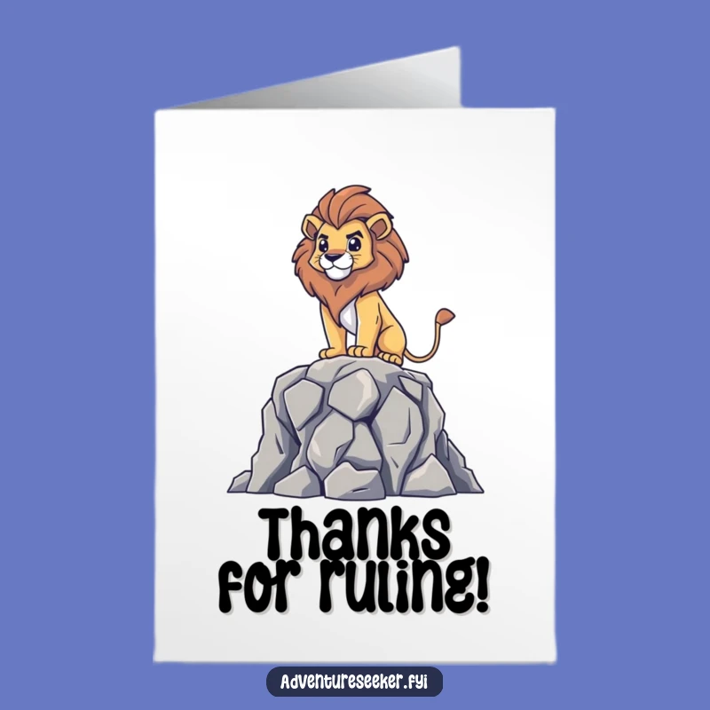 Free Printable Lion Thank You Card: Majestic Gratitude Downloadable Gift