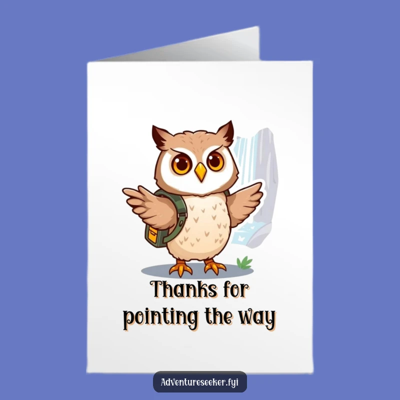 Free Printable Owl Explorer Thank You Card - Grateful Journey Funny Downloadable Gift