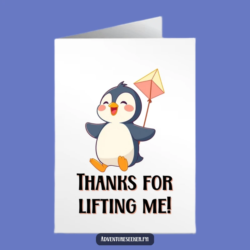 Free Printable Penguin Thank You Card - Grateful Flight - Funny Downloadable Gift