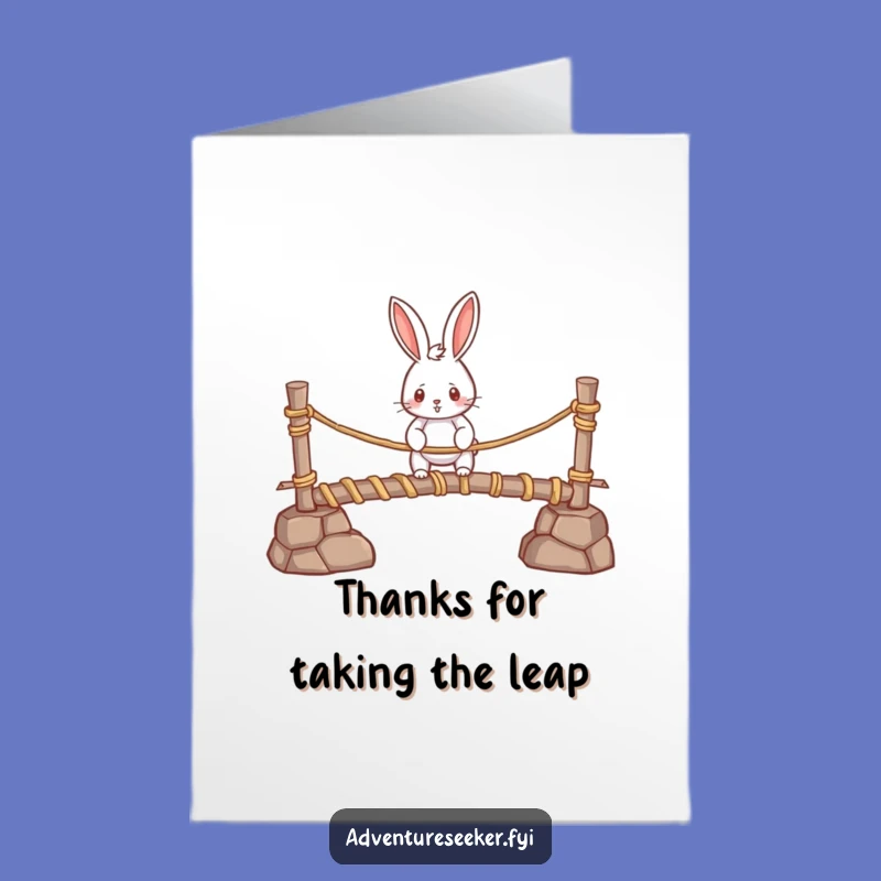 Free Printable Thank You Card: Rabbit's Bridge Gratitude, Downloadable Thanks