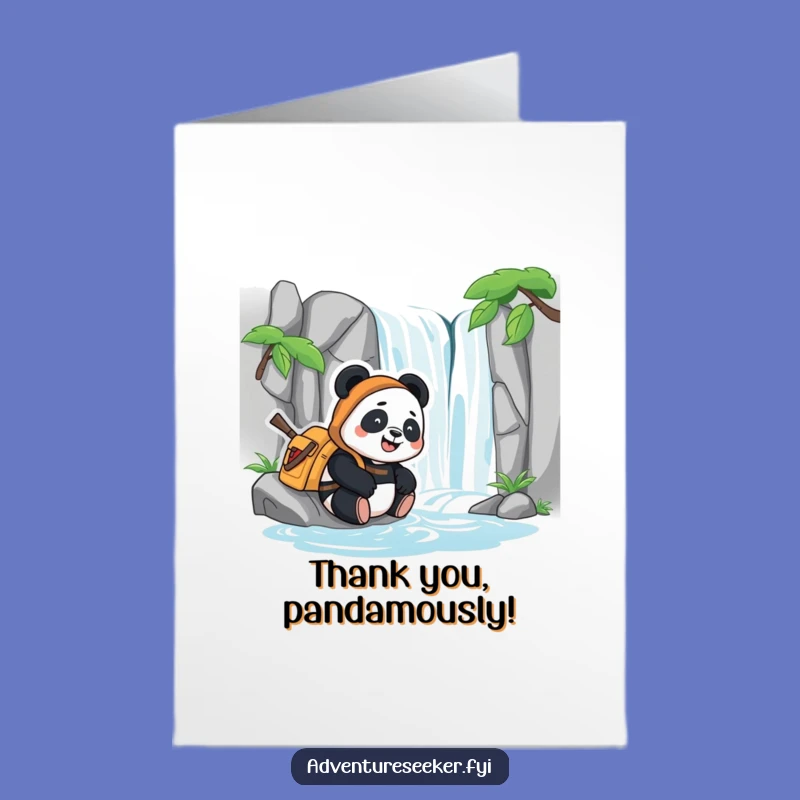 Free Printable Panda Thank You Card: Adventurer's Gratitude Humorous Downloadable Gift