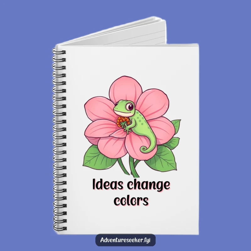Funny Chameleon Notebook: Playful Flower Camouflage Notes, Gift for Writers