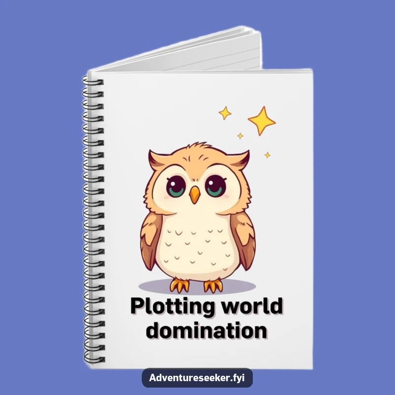Funny Curious Owl Notebook: Jot Down Your Cosmic Thoughts with This Humorous Journal