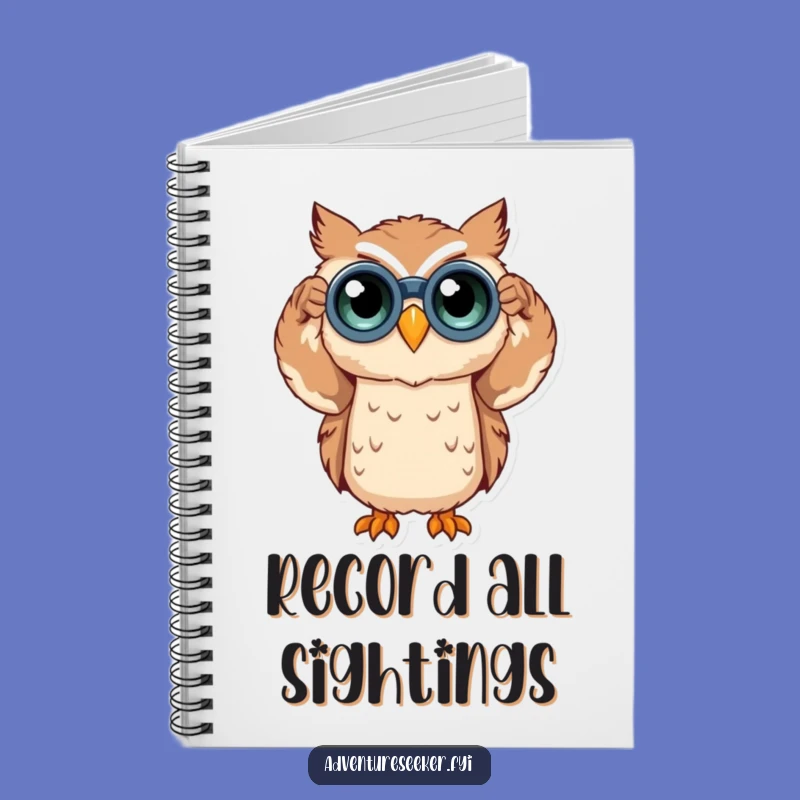 Funny Owl Binoculars Notebook: Jot Down Your Discoveries, Perfect Gift