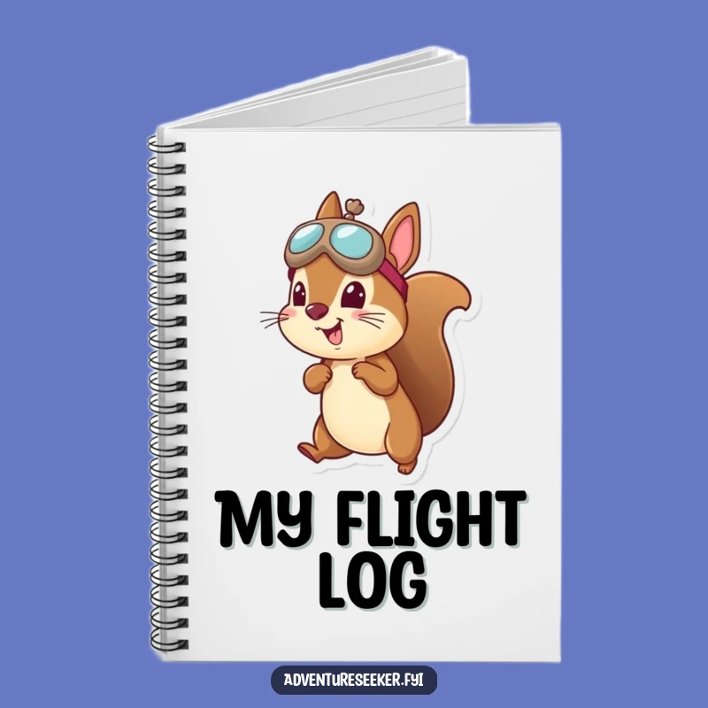 Funny Squirrel Aviator Notebook - Capture Ideas in Flight, Ideal Funny Gift for Creatives