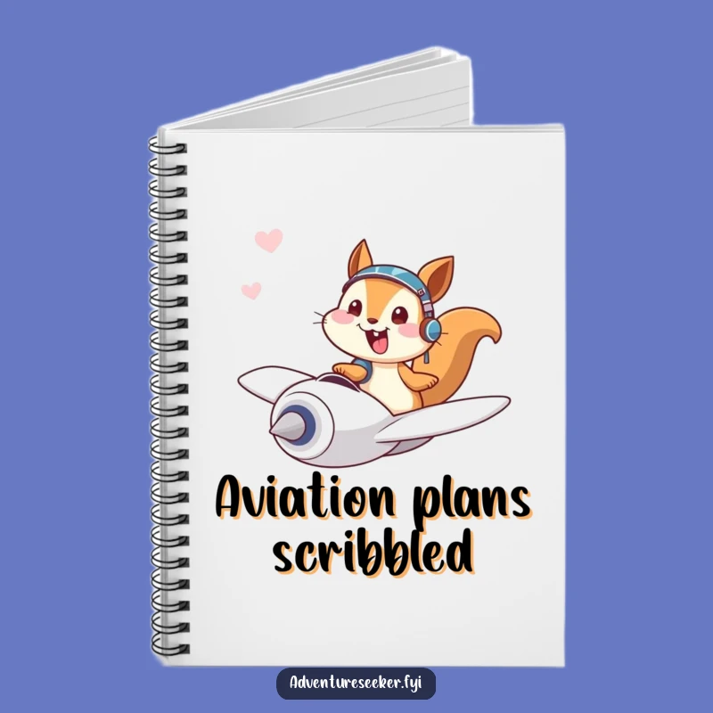 Funny Squirrel Pilot Notebook: Lined Journal for Flyers, Hilarious Gift