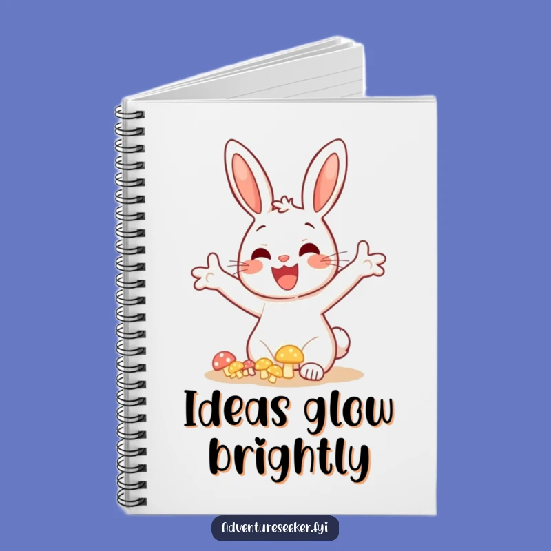 Funny Bunny Mushroom Notebook: Cheerful Discovery Journal, Perfect Funny Gift for Note-Takers