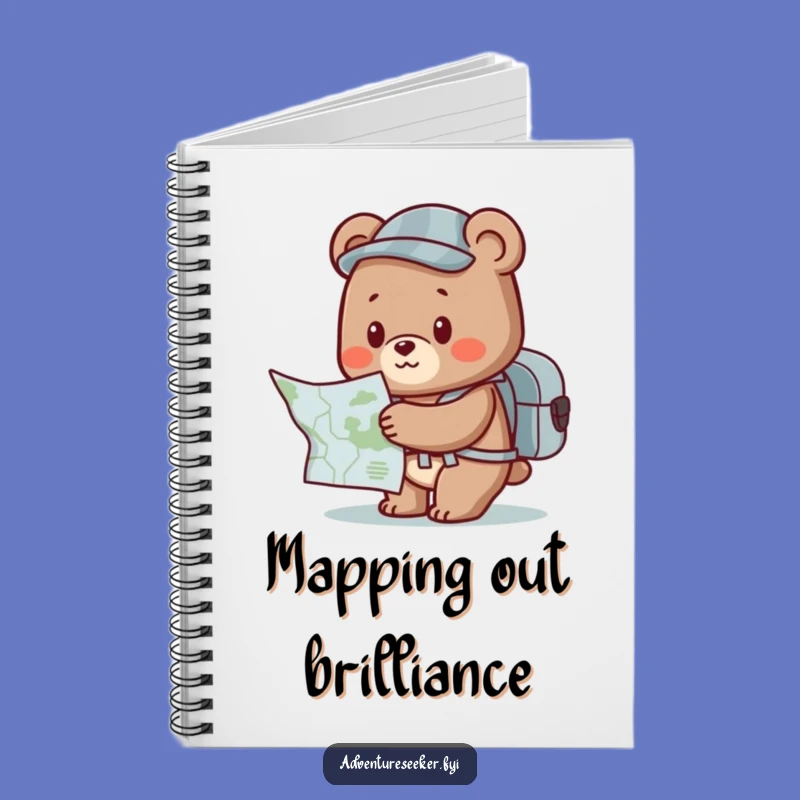 Funny Bear Adventure Journal: Cute Explorer Character Notebook, Perfect Funny Gift