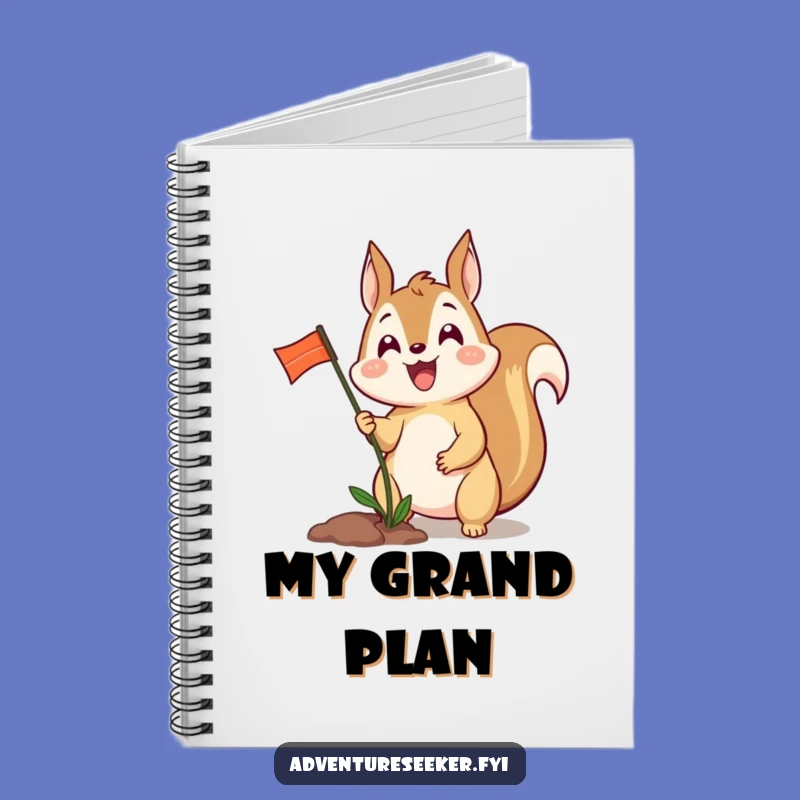 Funny Squirrel Planting Flag Notebook - Log Your Wins, Perfect Funny Gift
