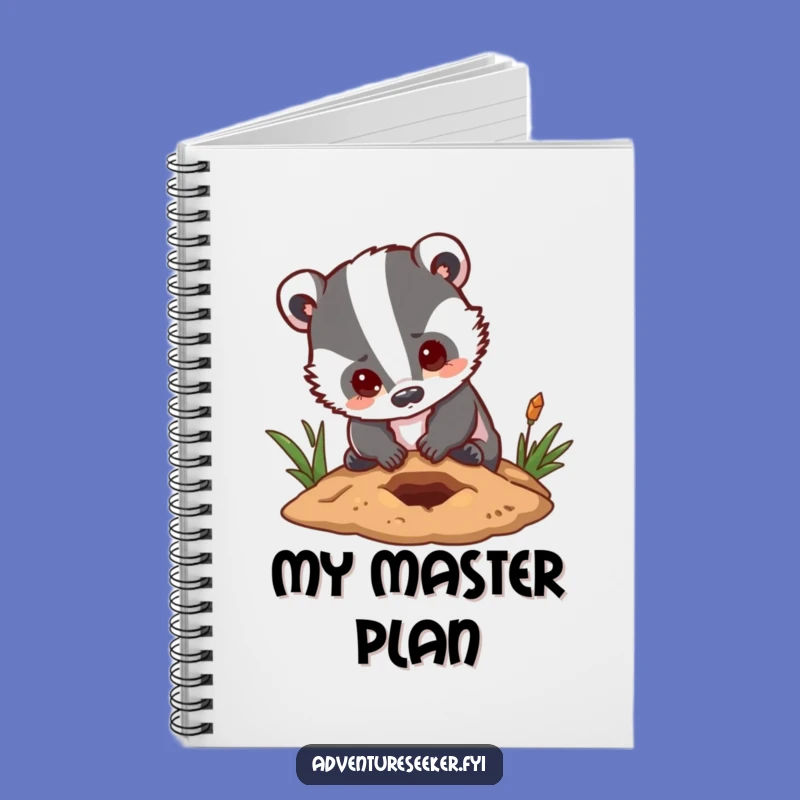 Funny Badger Goal Getter Notebook: Hilarious & Determined Journal, a Perfect Gift