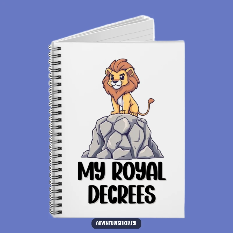 Funny Lion Notebook: Brave Surveying Character's Notes, Gift for Writers