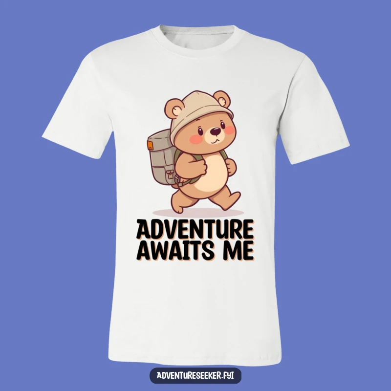Funny Bear Explorer T-Shirt - Cute Adventurer Graphic Tee, Ideal Funny Gift