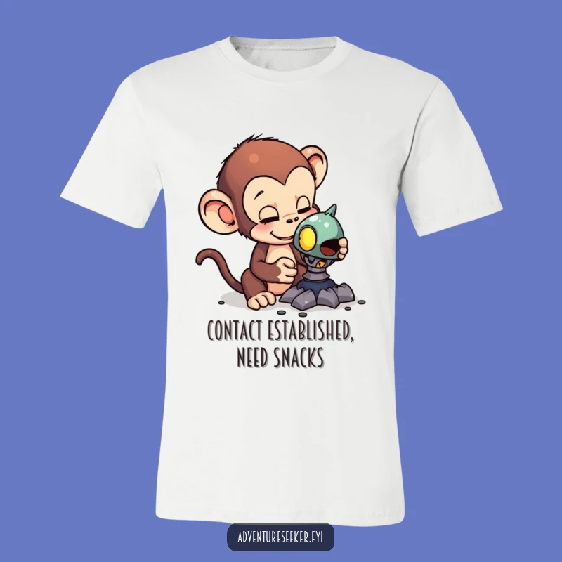 Funny Monkey Alien Artifact T-Shirt: Hilarious Discovery Tee