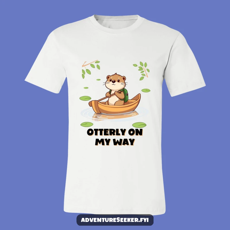 Funny Otter Leaf Boat T-Shirt, Journey On Tee, Great Funny Gift