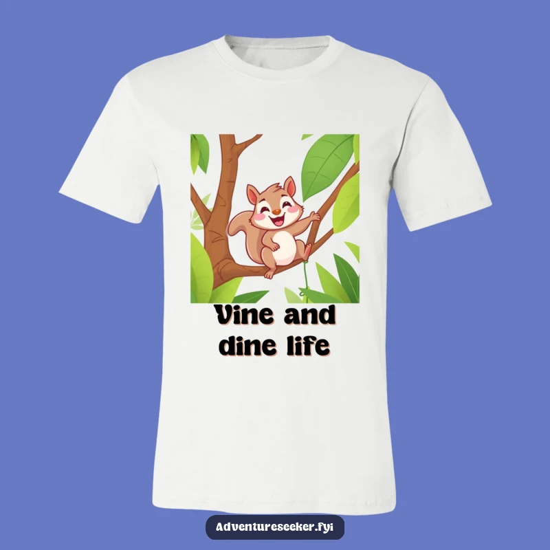 Funny Squirrel Jungle Vine T-Shirt: Hilarious Arboreal Adventure Tee