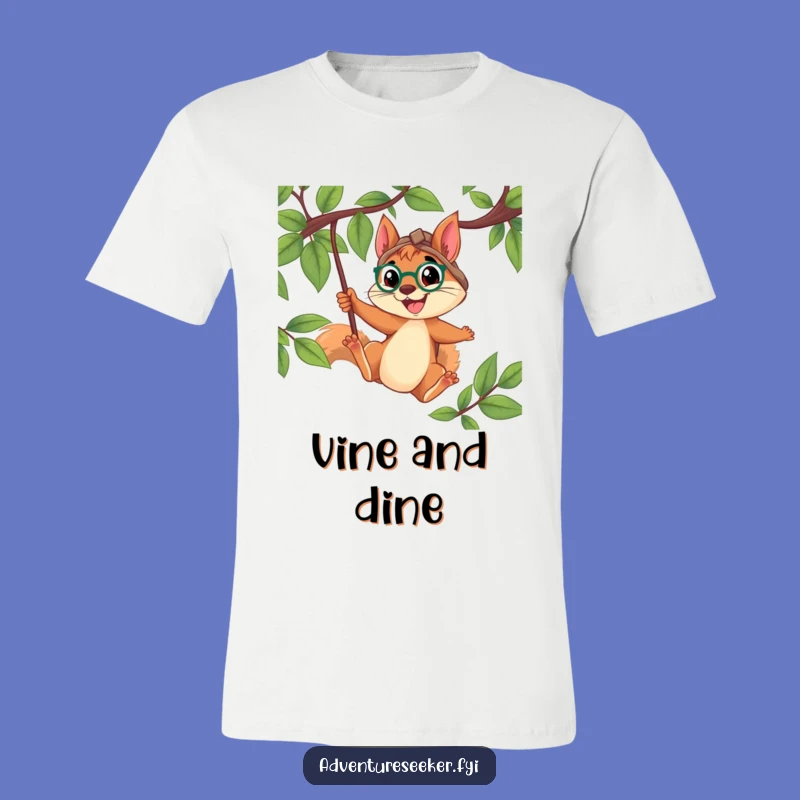 Funny Squirrel Swinger T-Shirt: Determined Explorer Graphic Tee Gift