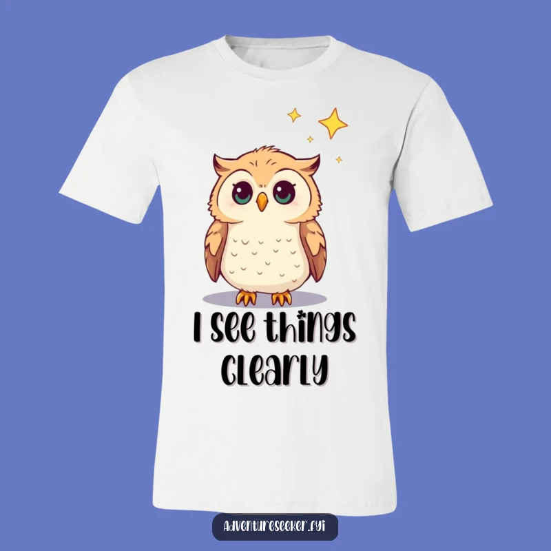 Funny Curious Owl T-Shirt: A Humorous Gift for Celestial Explorers