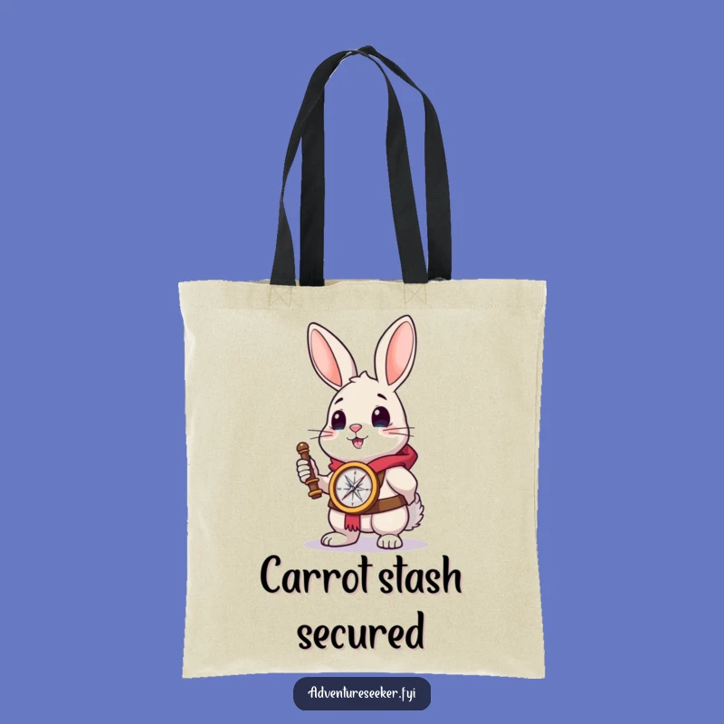 Funny Rabbit Explorer Tote Bag - Brave Carry-All, Great Funny Gift for Wanderers