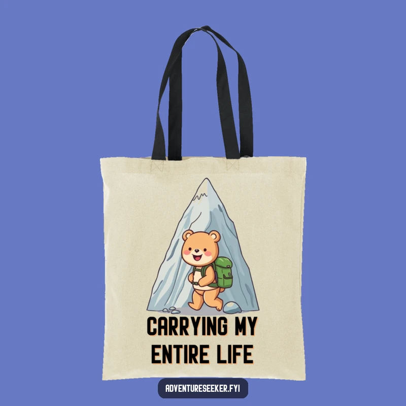 Funny Bear Mountain Explorer Tote Bag: Carry Your Fun