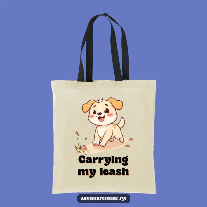 Funny Happy Dog Tote Bag: Enthusiastic Carry-All, Perfect Funny Gift for Dog Park Trips!