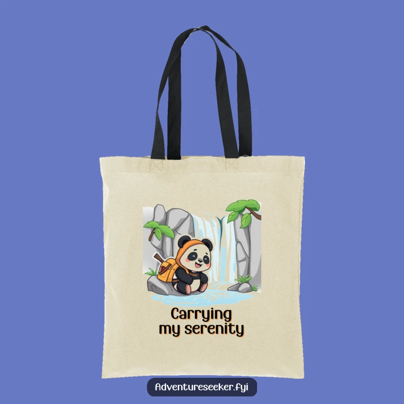 Funny Panda Adventurer Tote Bag: Carry Your Happy Place Everywhere!