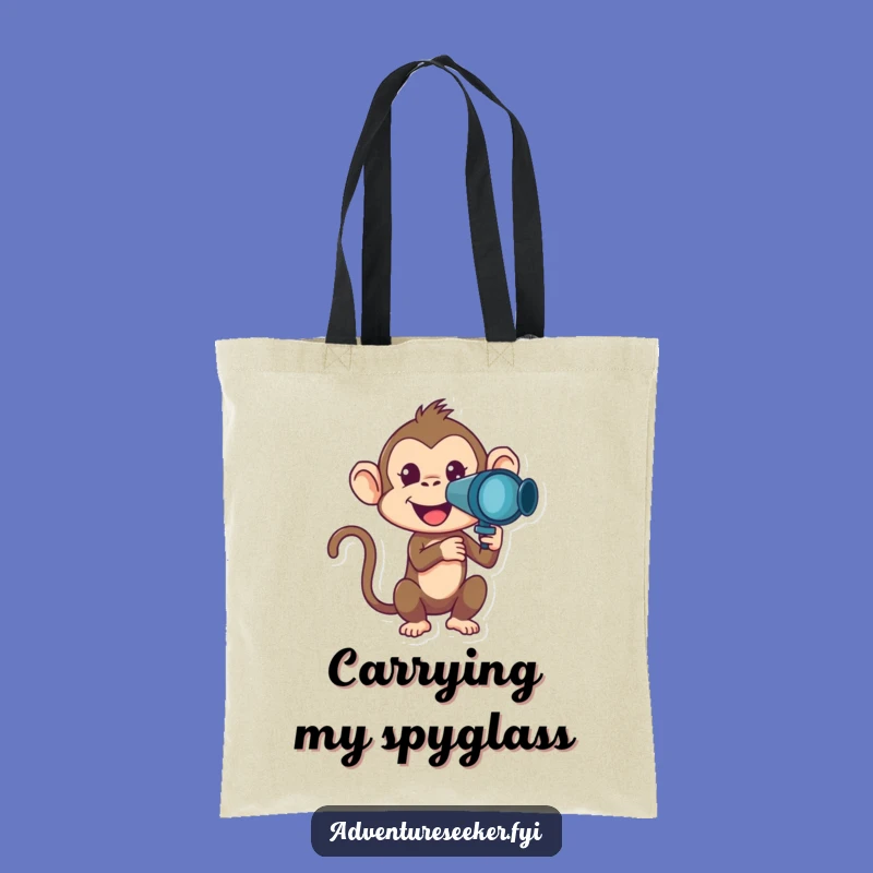 Funny Monkey Tote Bag: Carry Your Discoveries with This Humorous Bag