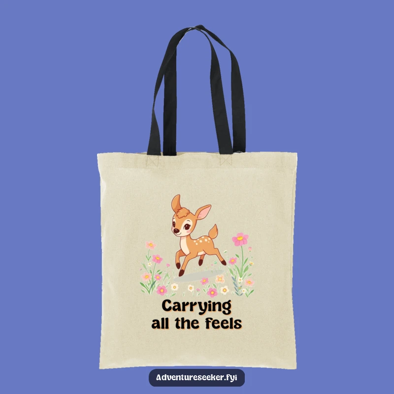 Funny Deer Floral Fun Tote Bag: Stylish & Hilarious Accessory, a Wonderful Gift