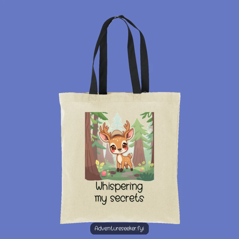 Funny Deer Scout Tote Bag: Carry Your Curiosity from the Woods!