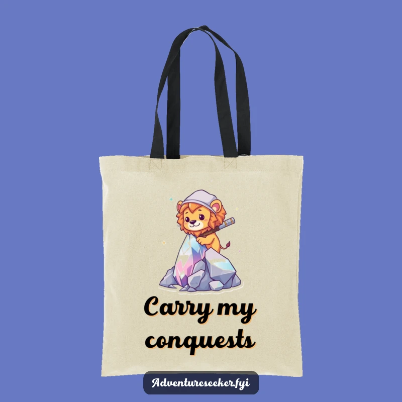Funny Lion Explorer Tote Bag: Durable Adventure Carryall, Great Hilarious Gift Idea