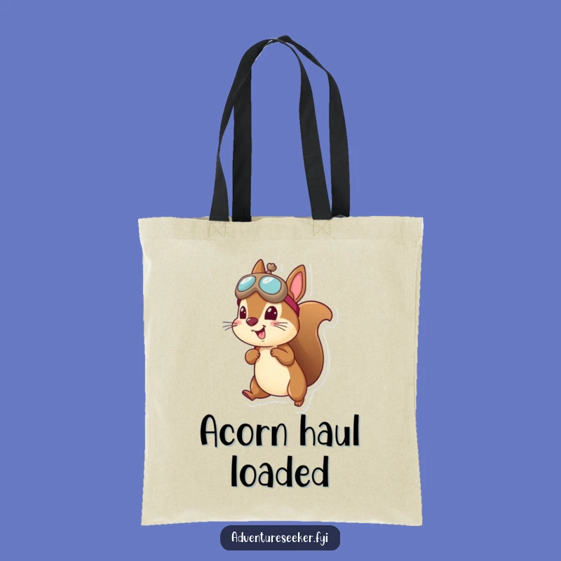 Funny Squirrel Aviator Tote Bag - Cheerful Accessory, Great Funny Gift for Travelers