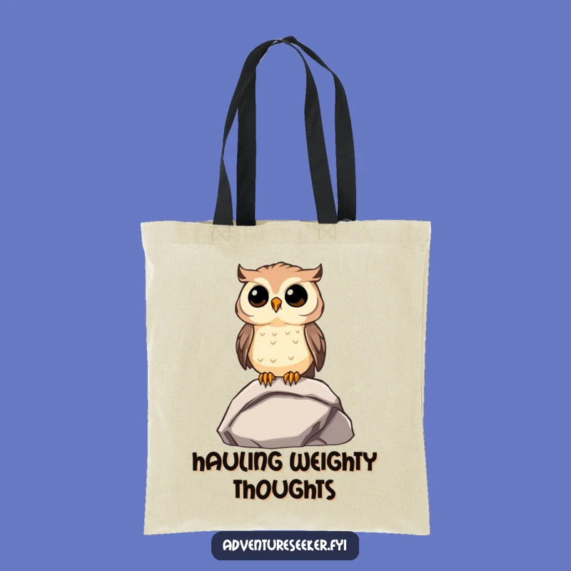 Funny Owl Wisdom Tote Bag: Curious Character Accessory, Practical Funny Gift